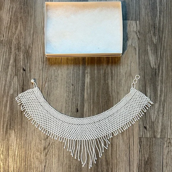 ๐๏ธ Mother Sierra ANGEL EYELET Choker Necklace - One Size - White - Picture 4 of 4